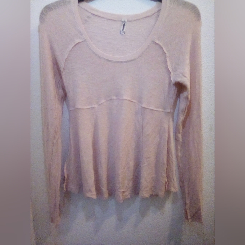 Free People Intimately Super Scoop Long Sleeve Top Size XS Boho Feminine - Picture 4 of 14